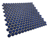 Penny Blue Eye 12 1/4 x 12 Inch Porcelain Mosaic Floor & Wall Tile (10 Pcs/10.2 Sq. Ft. Per Case)